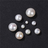 AAA Natural Freshwater Pearl Beads Flat Round Half Hole Button Bread Pearl