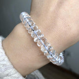 Clear Quartz Crystal Faceted Rondelle Spacer Beads 6 8 10mm