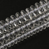 Clear Quartz Crystal Faceted Rondelle Spacer Beads 6 8 10mm