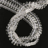 Clear Quartz Crystal Faceted Rondelle Spacer Beads 6 8 10mm
