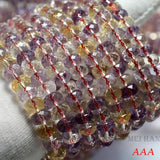 Meihan Amethyst Citrine Quartz Rondelle Beads for DIY Jewelry