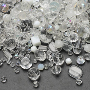 Mixed Shape Crystal Glass Beads for DIY Jewelry Making