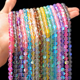 Austria Crystal Glitter Moonstone Glass Beads Round Loose Beads