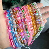 Austria Crystal Glitter Moonstone Glass Beads Round Loose Beads