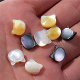 Cat Shell Mother Of Pearl Pendant Charm Beads DIY Jewelry Making