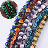 5pcs Round Luminous Glass Beads for Jewelry Making DIY Crafts