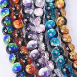 5pcs Round Luminous Glass Beads for Jewelry Making DIY Crafts