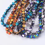 5pcs Round Luminous Glass Beads for Jewelry Making DIY Crafts