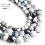 6/8/10mm Fire Agates Stone Beads for Jewelry Making DIY Bracelet 15inches