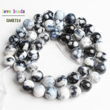 6/8/10mm Fire Agates Stone Beads for Jewelry Making DIY Bracelet 15inches