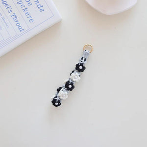 Daisy Pearl Flower Keychain Hand-Woven Phone Chain Bag Pendant