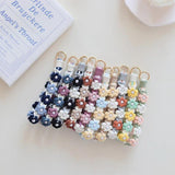 Daisy Pearl Flower Keychain Hand-Woven Phone Chain Bag Pendant