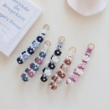 Daisy Pearl Flower Keychain Hand-Woven Phone Chain Bag Pendant