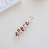 Daisy Pearl Flower Keychain Hand-Woven Phone Chain Bag Pendant