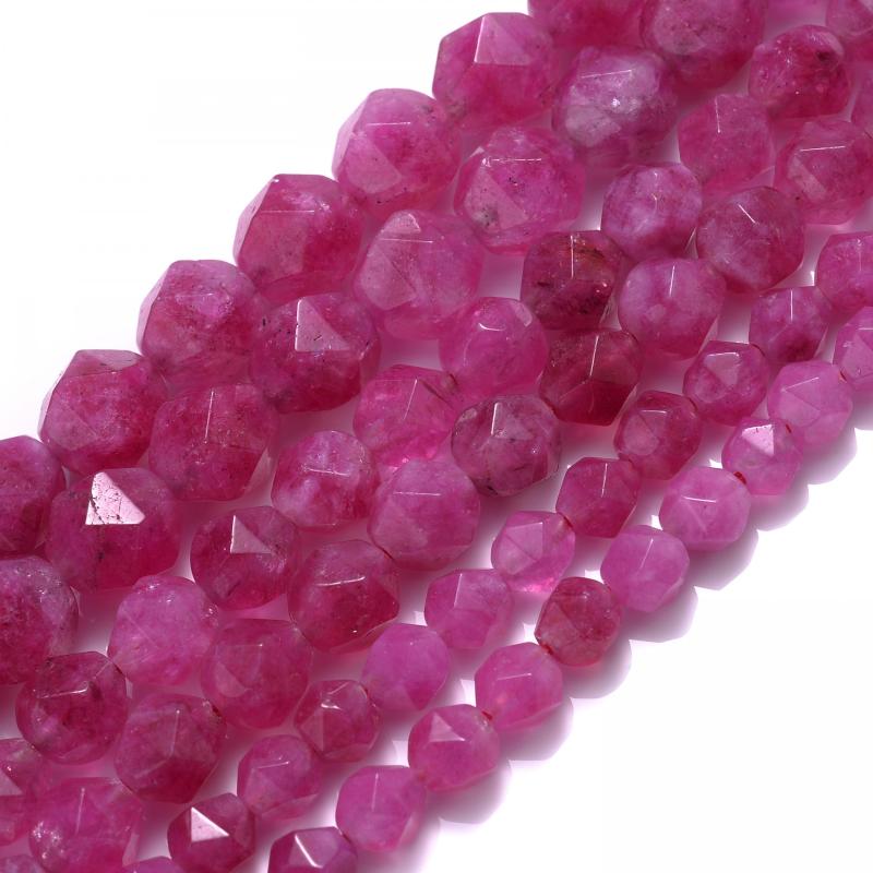 Pink Tourmaline Faceted Stone Beads for Jewelry Making