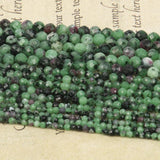 Natural Stone Beads Faceted Rubys Emeralds Loose Spacer Beads for Jewelry Making