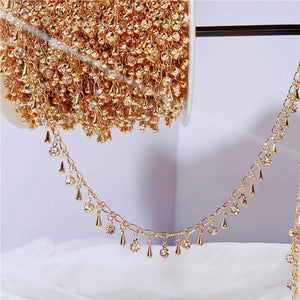 1m Glass Crystal Beads Necklace Chains Bulk Kc Copper Link Chains Lot