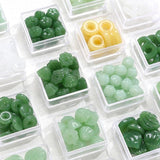 10 Retro Lotus Seed Glass Beads for DIY Jewelry Charm Necklace