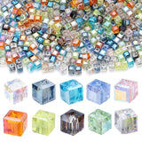 Faceted Glass Crystal Beads for Jewelry Making DIY Bracelet Spacer Cube Beaded
