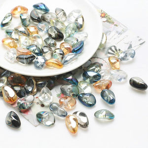 Stone-shaped Glass Bead Pendant for DIY Bracelets