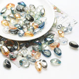 Stone-shaped Glass Bead Pendant for DIY Bracelets