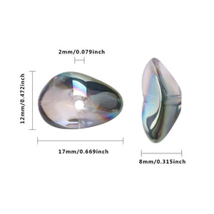 Stone-shaped Glass Bead Pendant for DIY Bracelets