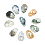 Stone-shaped Glass Bead Pendant for DIY Bracelets