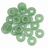 50PCS 13mm Circle Charms Rustic Peace Buckle Glass Beads No Hole