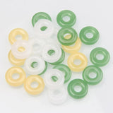 50PCS 13mm Circle Charms Rustic Peace Buckle Glass Beads No Hole