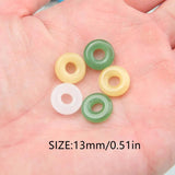 50PCS 13mm Circle Charms Rustic Peace Buckle Glass Beads No Hole
