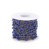1 Meter 3.5mm Abacus Glass Beads 316L Stainless Steel Chain DIY Making Findings