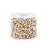 1 Meter 3.5mm Abacus Glass Beads 316L Stainless Steel Chain DIY Making Findings