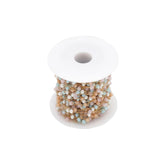 1 Meter 3.5mm Abacus Glass Beads 316L Stainless Steel Chain DIY Making Findings