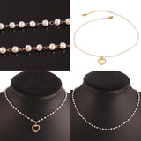 1 Meter Stainless Steel Pearls Chains Glass Beads Chain