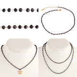 1 Meter Stainless Steel Pearls Chains Glass Beads Chain
