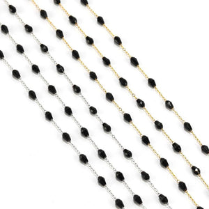 1m Stainless Steel Crystal Glass Beads Chains DIY Jewelry Making