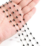 1m Stainless Steel Crystal Glass Beads Chains DIY Jewelry Making