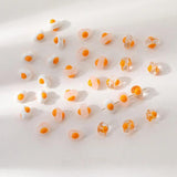 6PCS Glaze Glass Beads Poached Egg DIY Jewelry Making Supplies