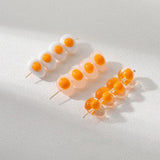 6PCS Glaze Glass Beads Poached Egg DIY Jewelry Making Supplies