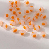 6PCS Glaze Glass Beads Poached Egg DIY Jewelry Making Supplies
