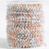 1M Crystal Stone Bead Stainless Steel Chain Glass Beaded Chains for DIY Jewelry