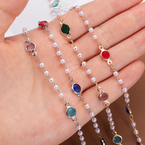 1M Colorful Glass Beads Chain for Jewelry Making DIY
