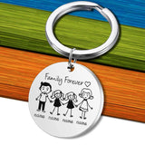 Personalized Family Keychain Custom Mom Dad Daughter Son Pet Key Chain