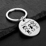 Personalized Family Keychain Custom Mom Dad Daughter Son Pet Key Chain