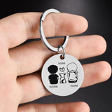 Personalized Family Keychain Custom Mom Dad Daughter Son Pet Key Chain