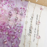 1m Crystal Butterfly Love Heart Glass Beaded Chain for Jewelry Making
