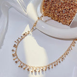 1m Droplet Pendant Chain Rhinestone Crystal Glass Bead Bracelet Necklace