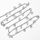 1m Crystal Beaded Chain Glass Beads Necklace Bracelet DIY Supplies