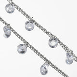 1m Crystal Beaded Chain Glass Beads Necklace Bracelet DIY Supplies