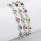 1m 4mm Crystal Bead Copper Chains Dopamine Rhinestone Necklace